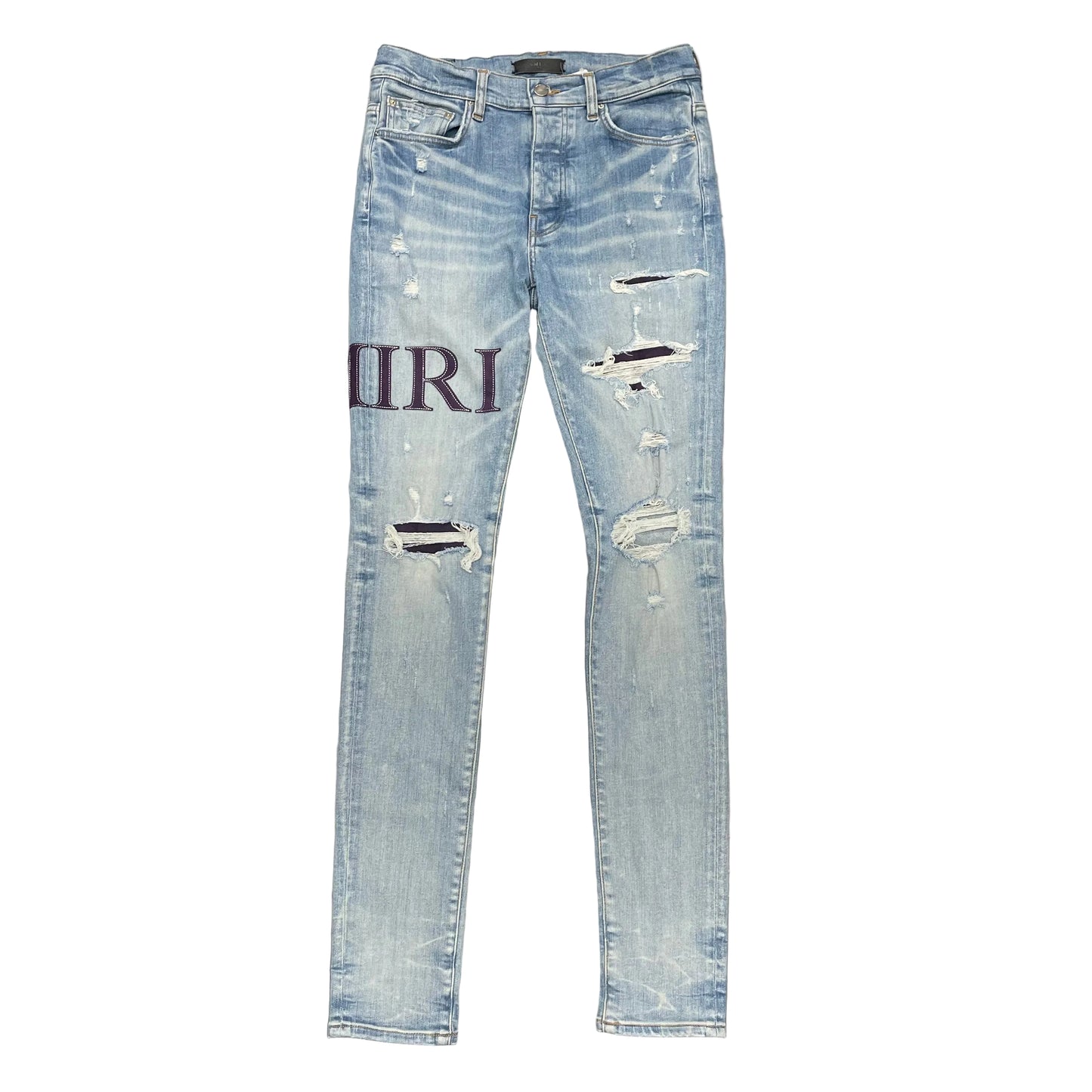 Used AMIRI Serif Purple Logo Jean - Sz 31