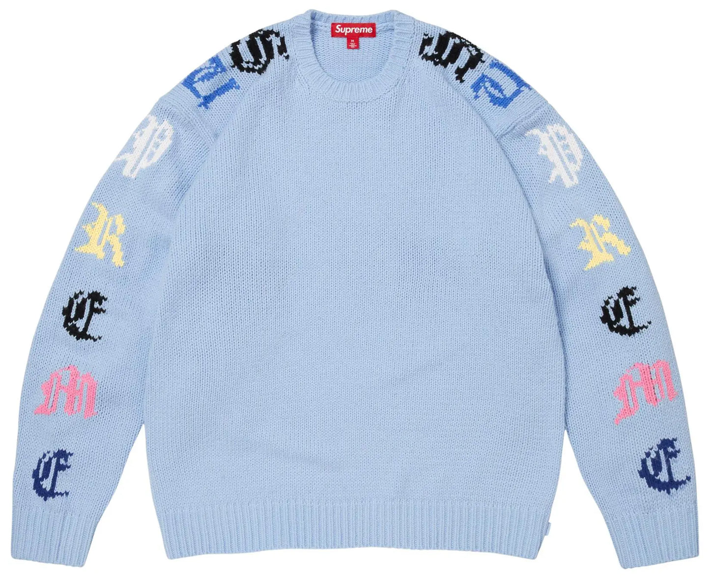 Supreme Old English Sweater (Blue) - Sz L