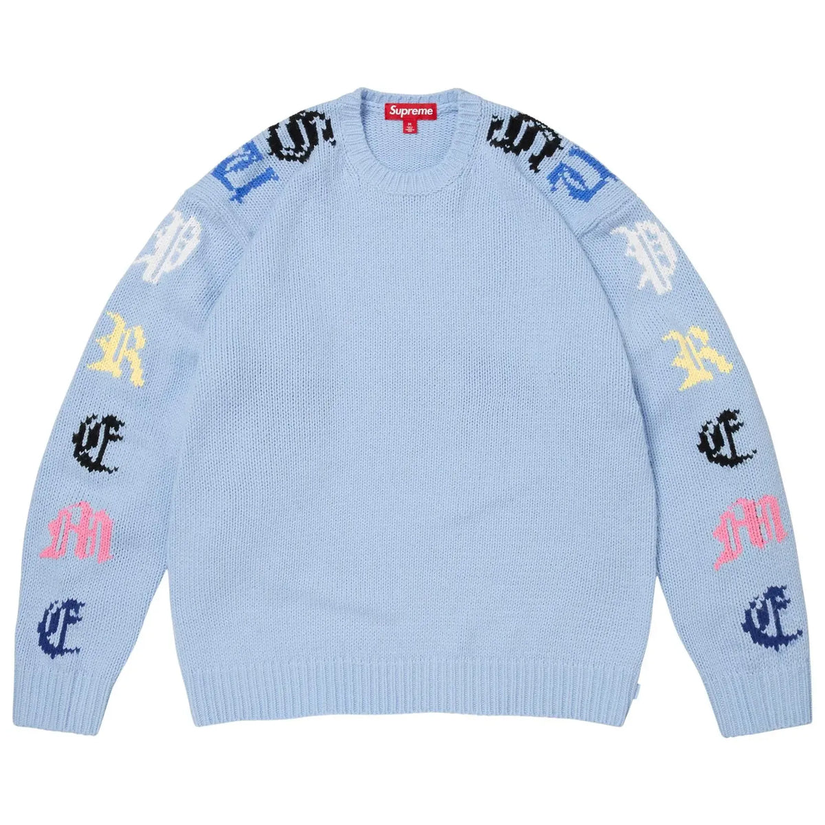 Supreme Old English Sweater (Blue) - Sz L