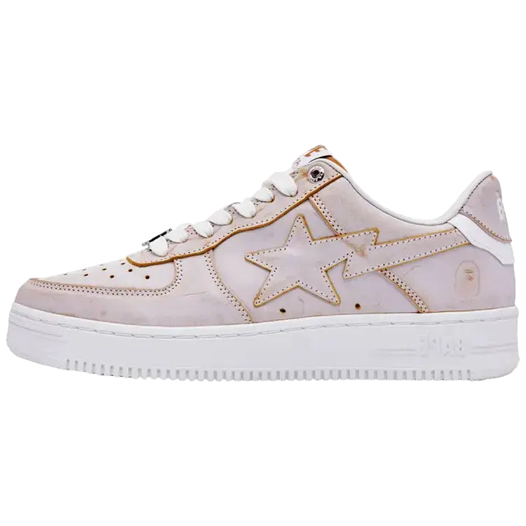 Bapesta Wear Away Paint Beige