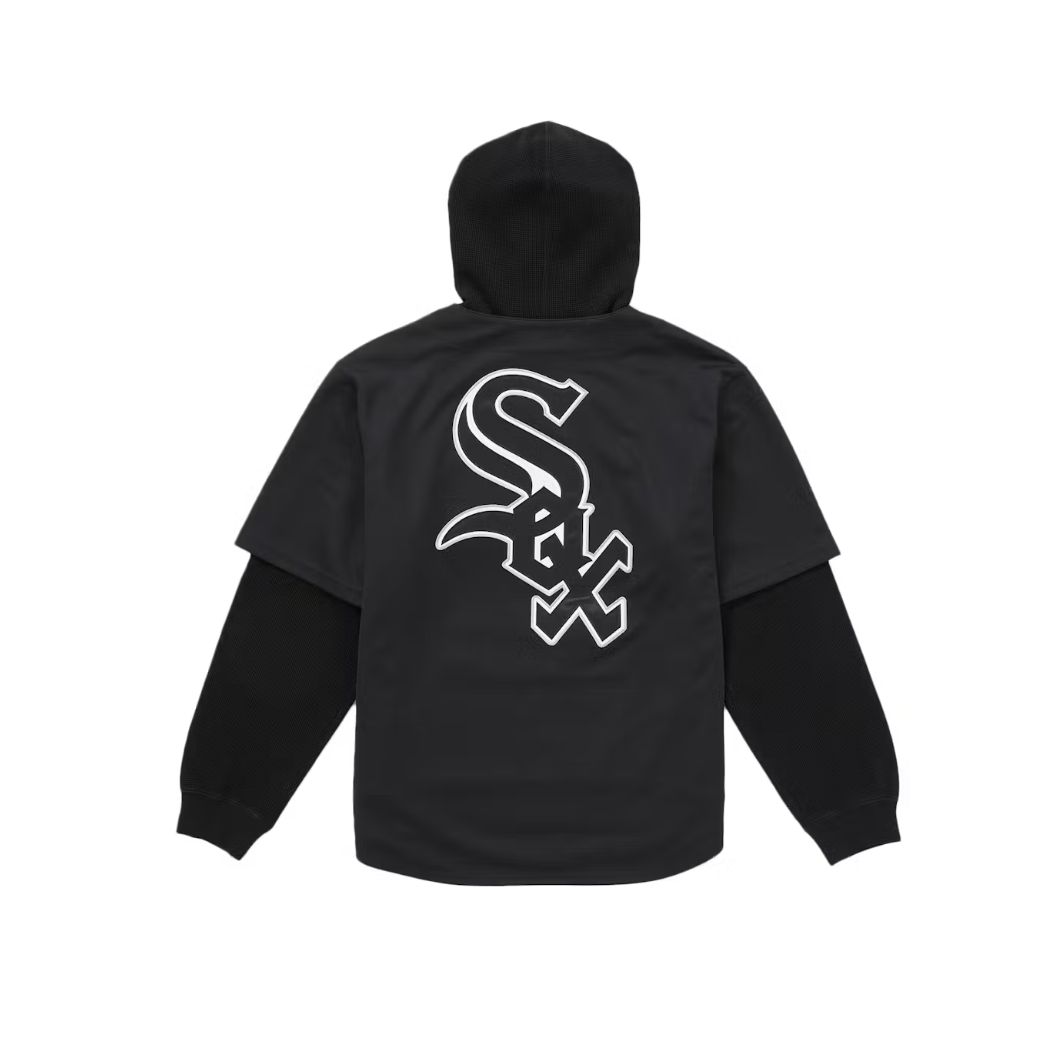 Supreme Chicago White Sox Hooded Baseball Jersey - Sz L