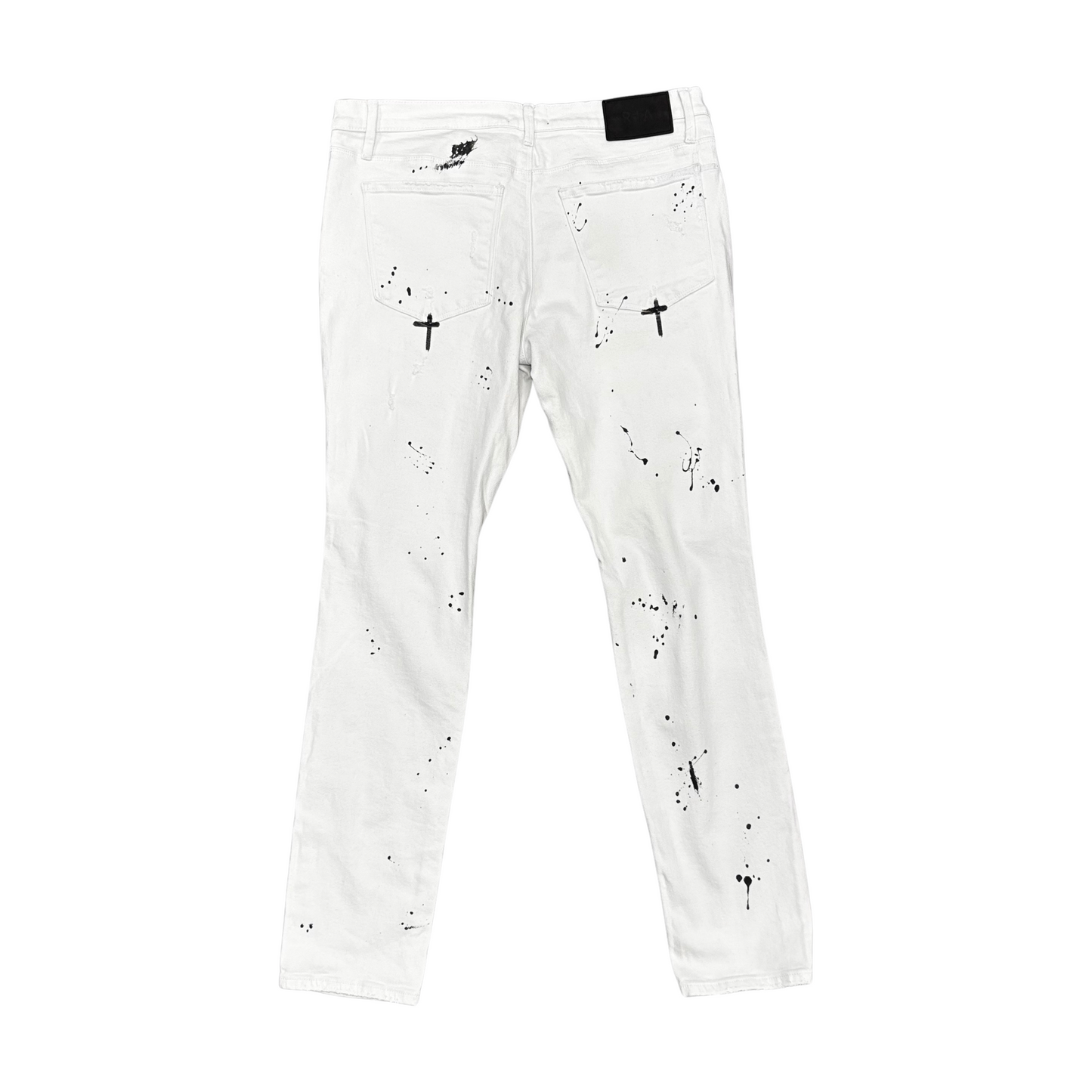 Used RTA White Paint Jeans - Sz 36