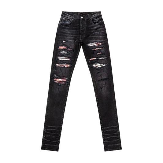Amiri MX1 Tie Dye Bandana Thrasher Denim Jeans