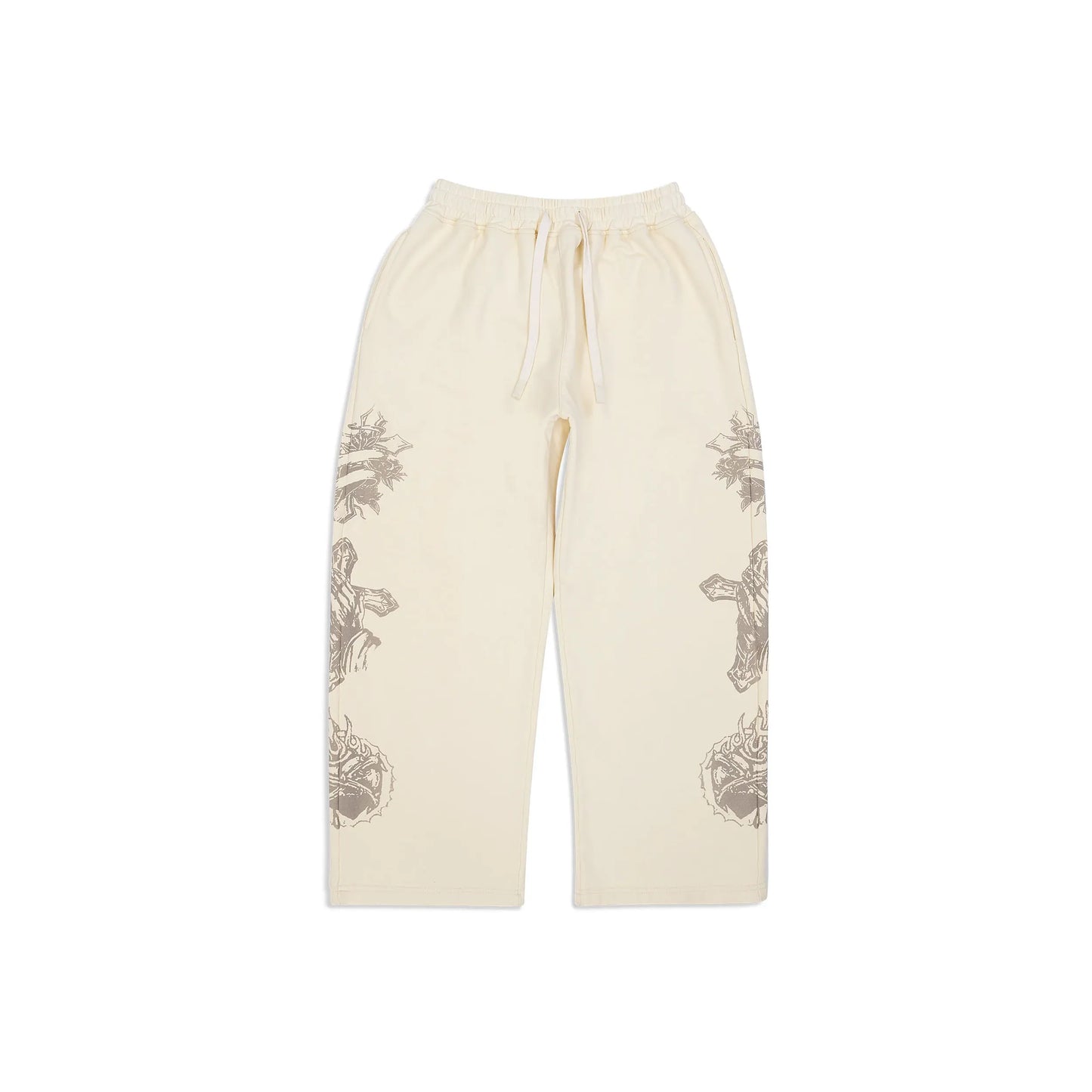 We Are Righteous "Tatted Believer" Sweatpants - Cream