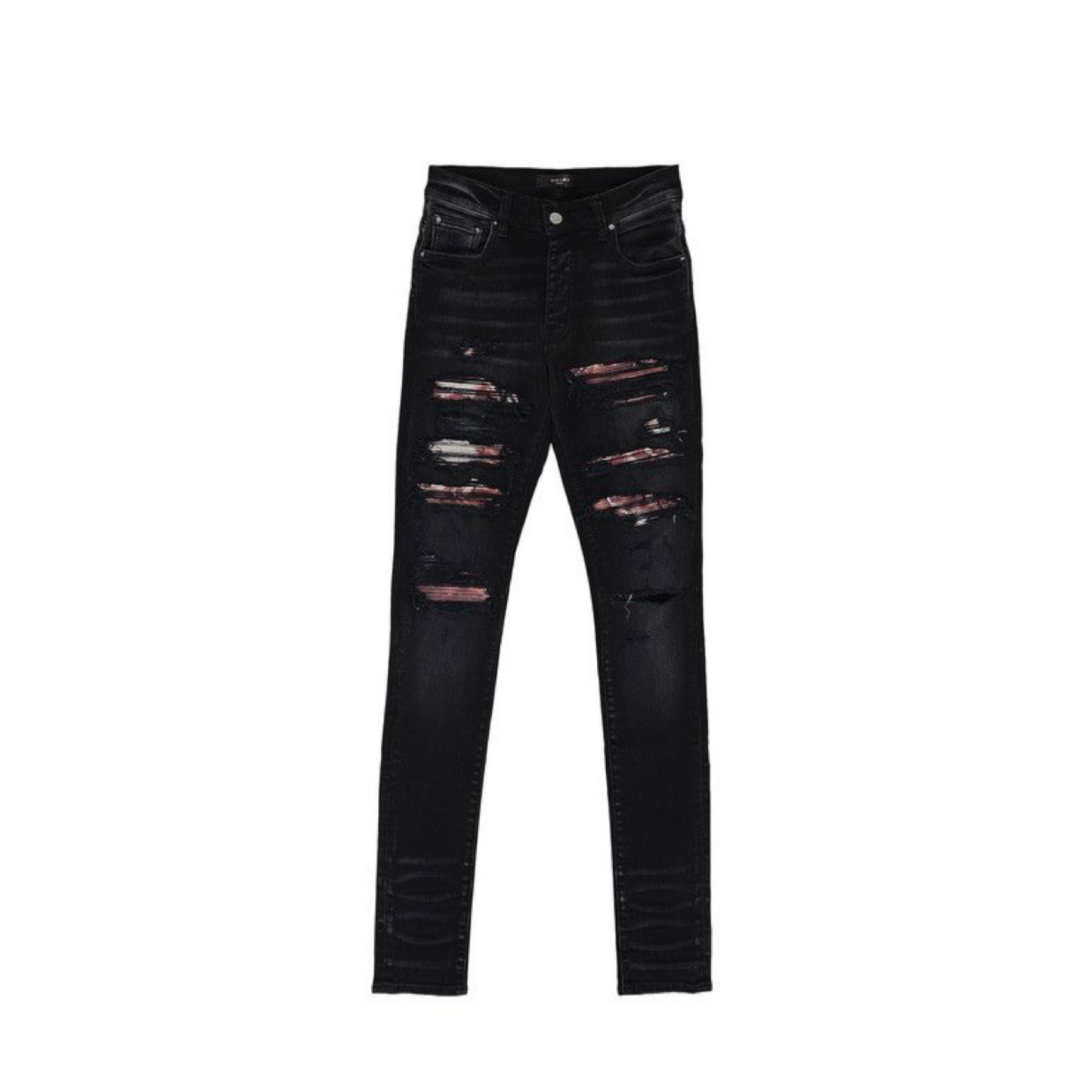 Amiri Denim Tie Dye Bandana Thrasher - Aged Black