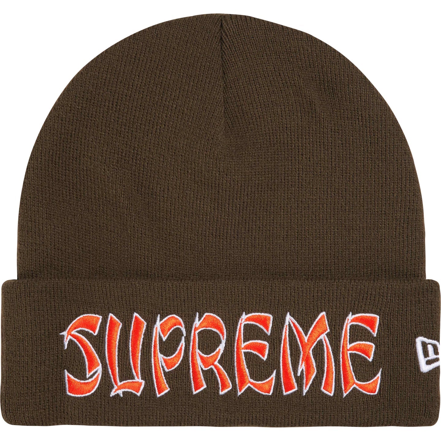 Supreme New Era Action Beanie - Brown