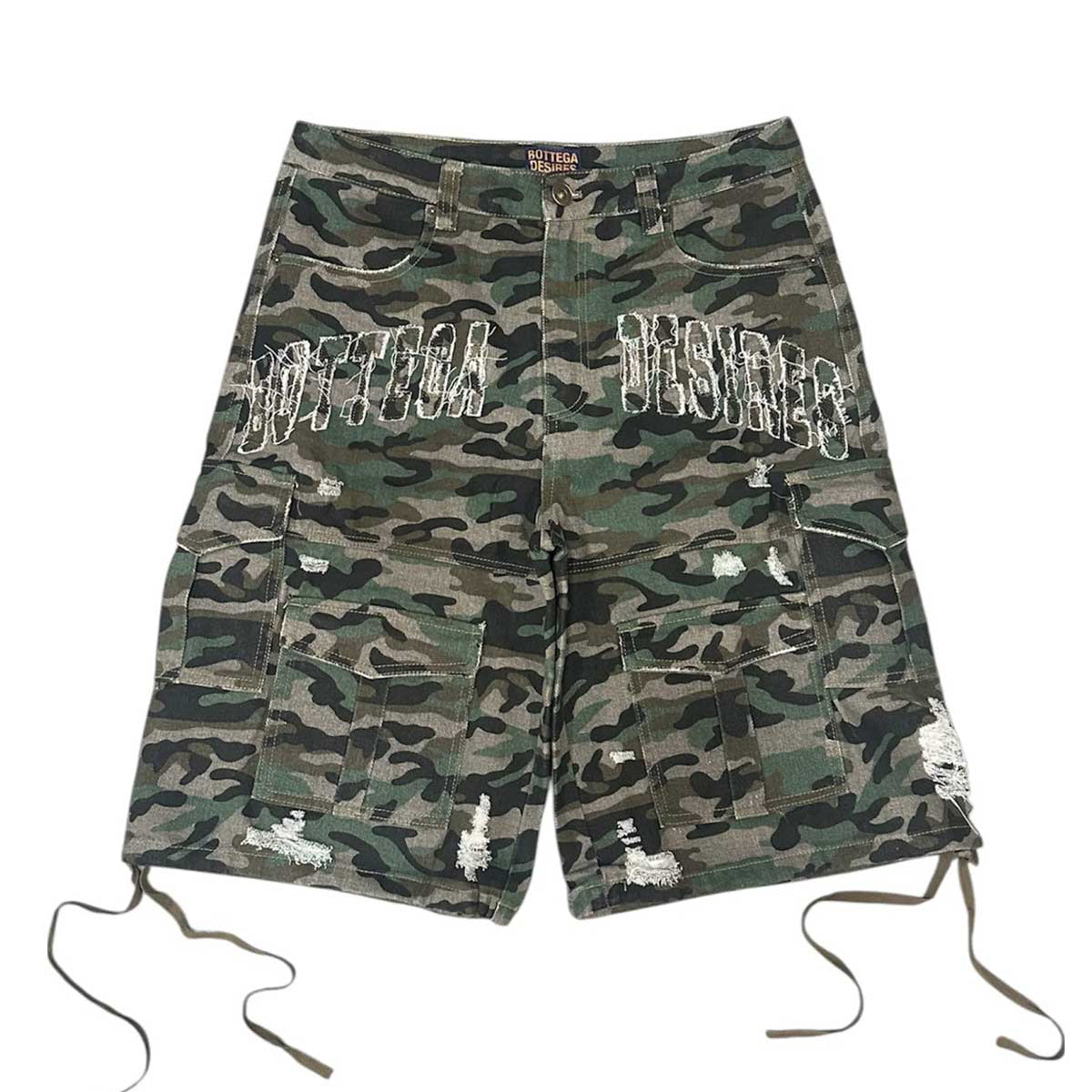 Bottega Desires Camo Shorts - Sz 30