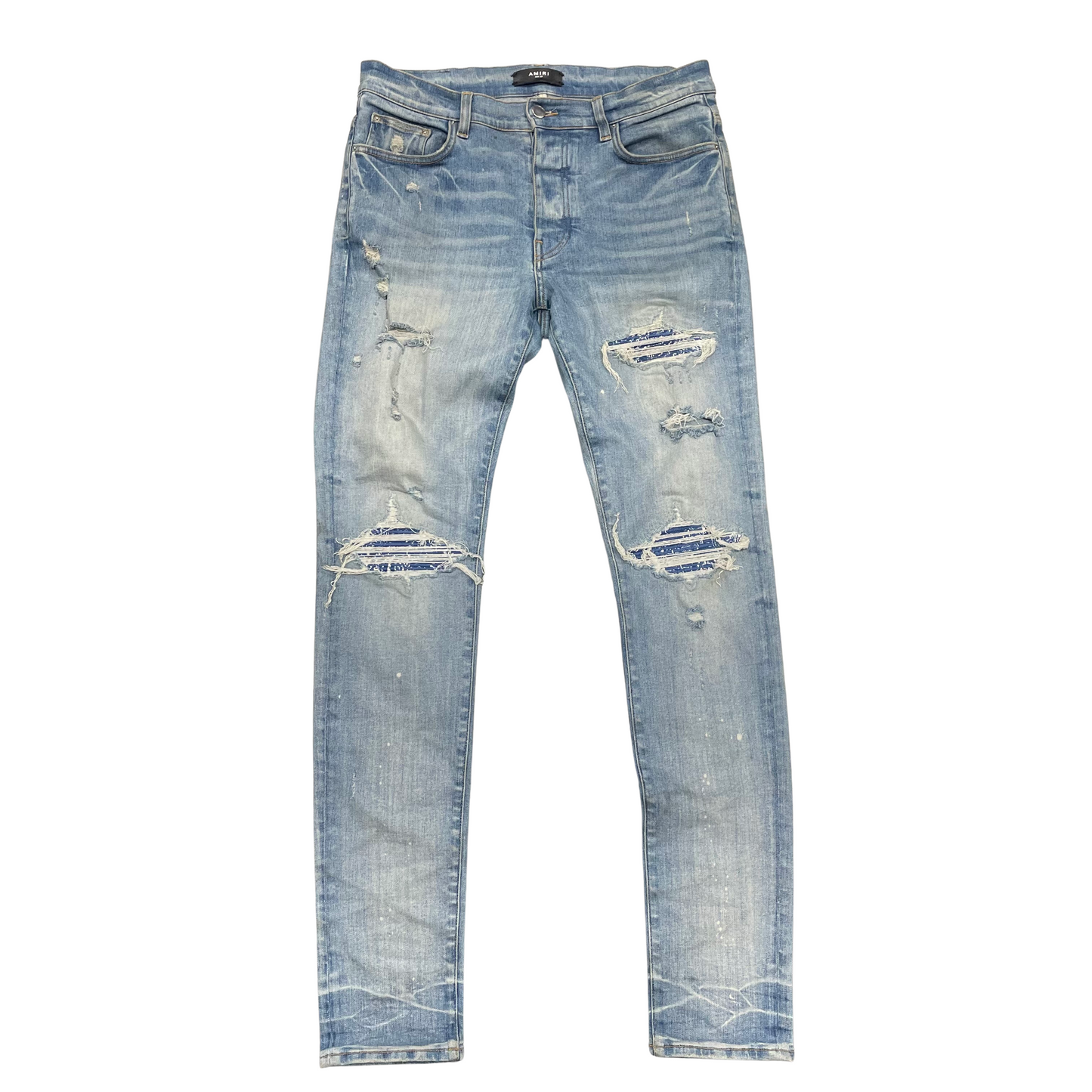Used Amiri MX1 Blue Bandana - Sz 33