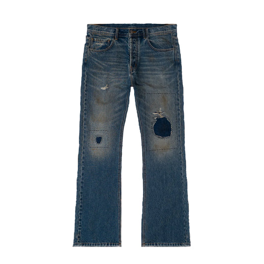 Bravest Studios Blue Patchwork Denim Jeans - Sz 34