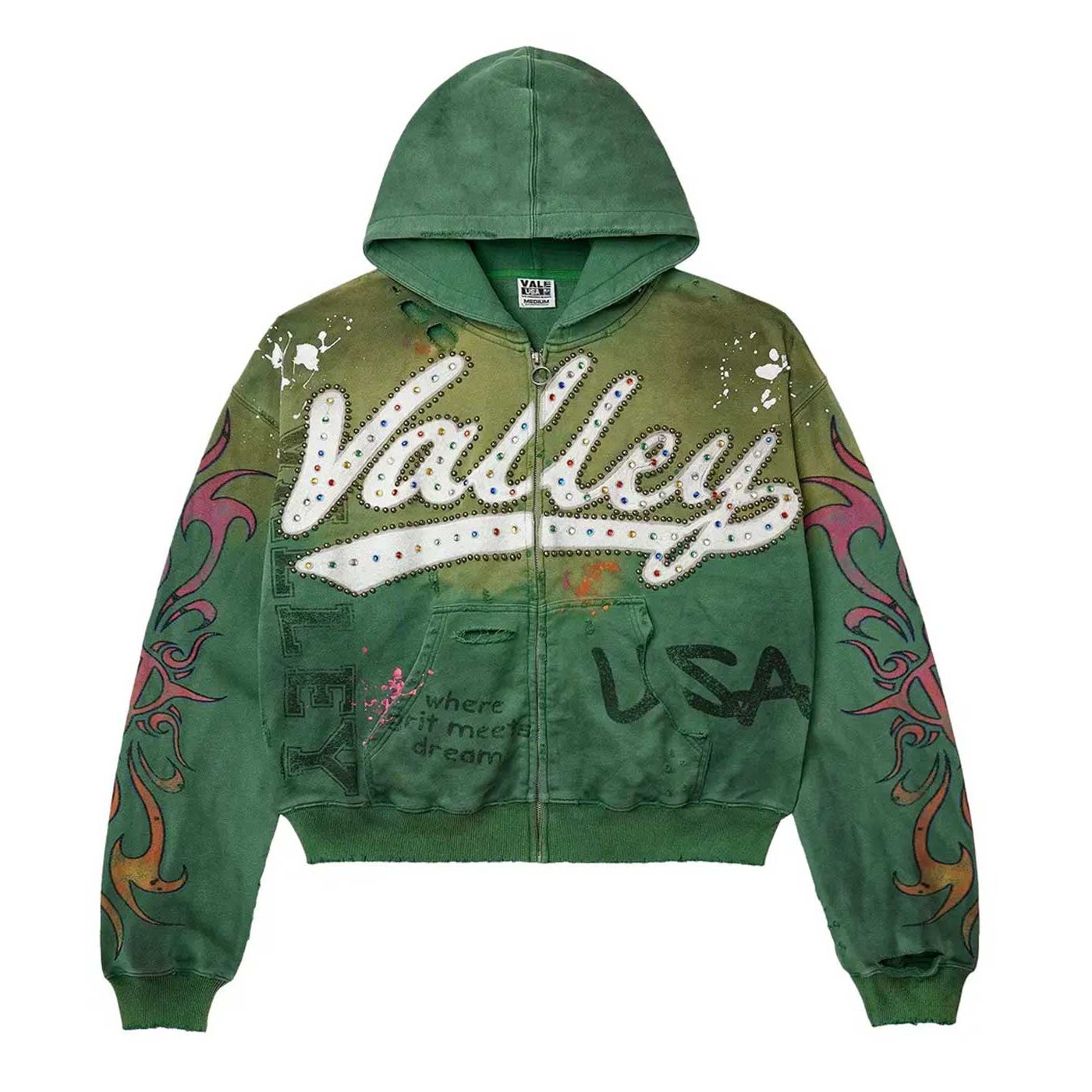 Vale Forever Inferno Zip Up - Green