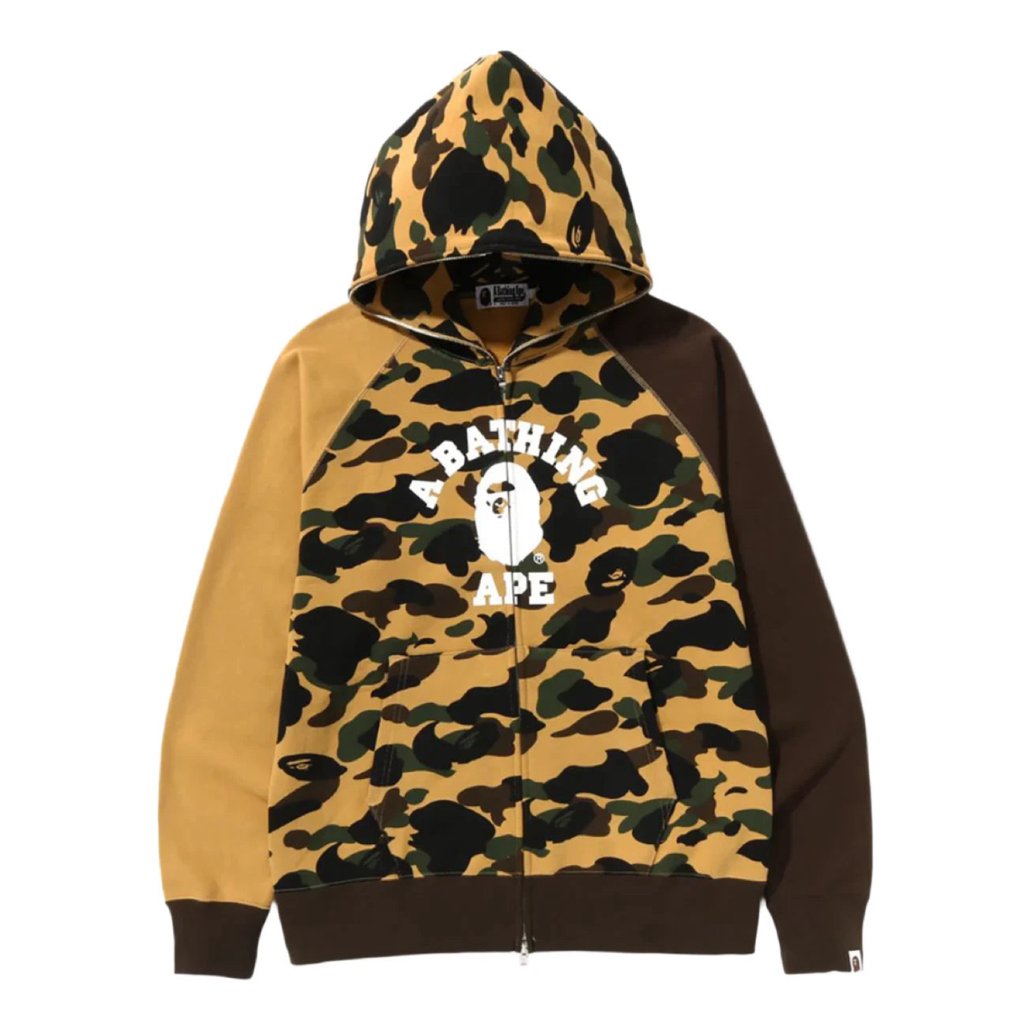 Bape Camo College Hoodie - Yellow