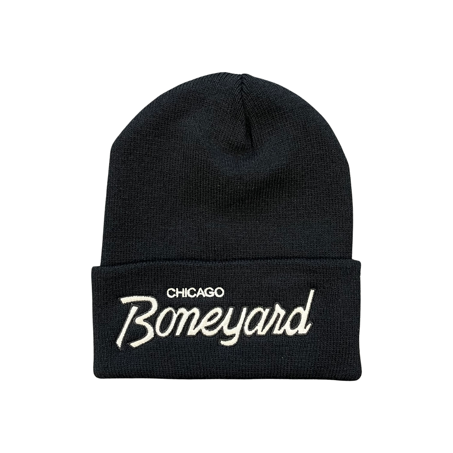 Boneyard Script Beanie - Blk/Wht