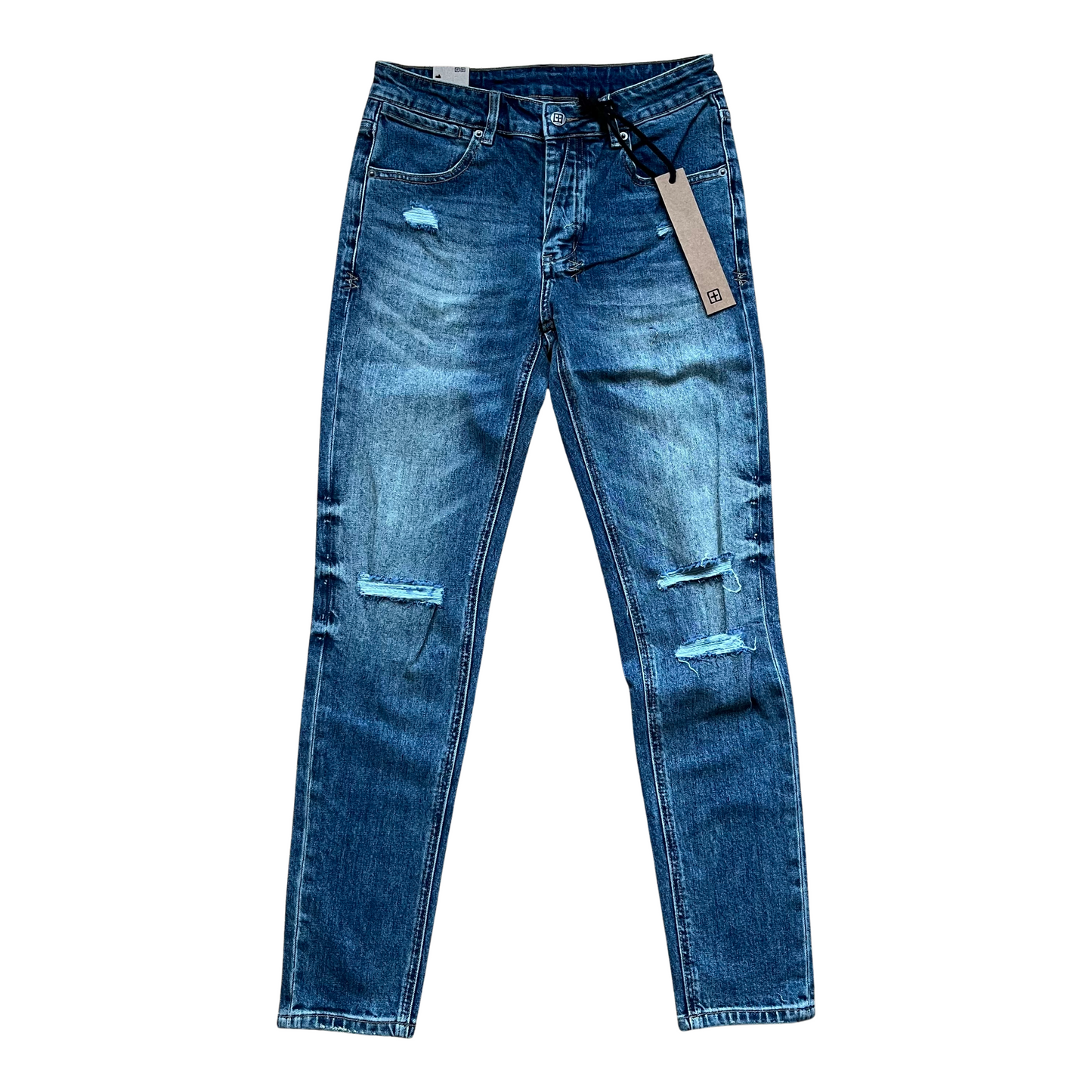 Ksubi Van Winkle Trashed Dark Wash Skinny Jeans