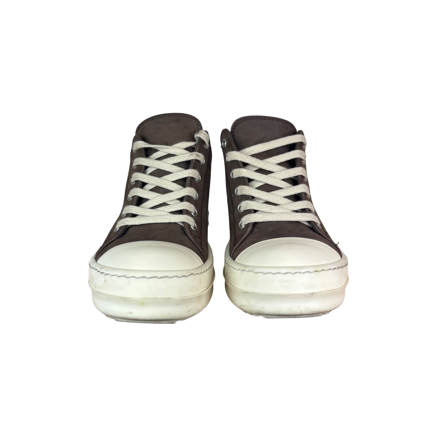 Used Rick Owens Ramones Low Saddle Milk - Sz 38/Us 6