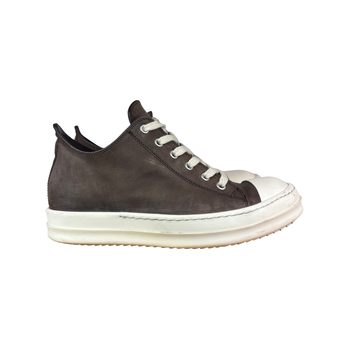 Used Rick Owens Ramones Low Saddle Milk - Sz 38/Us 6