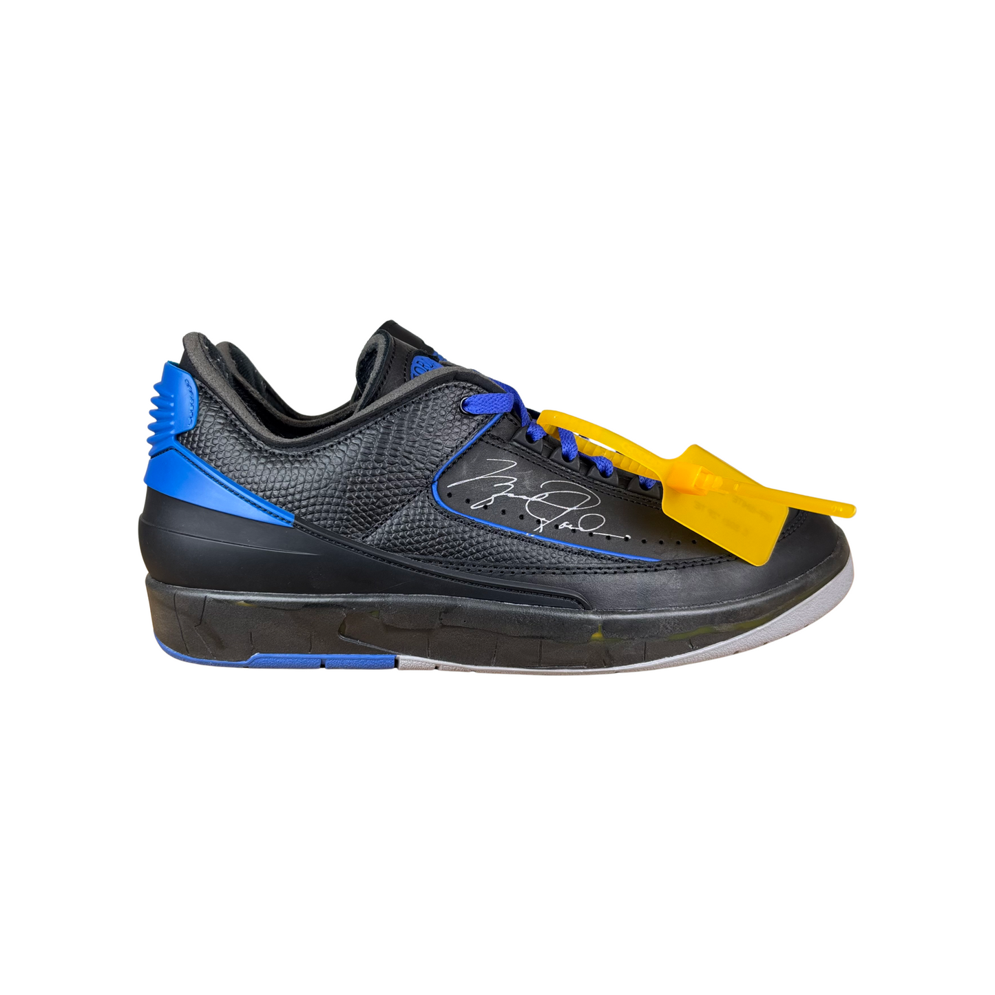 Used Jordan 2 Retro Low SP Off-White Black Blue - Sz 11.5