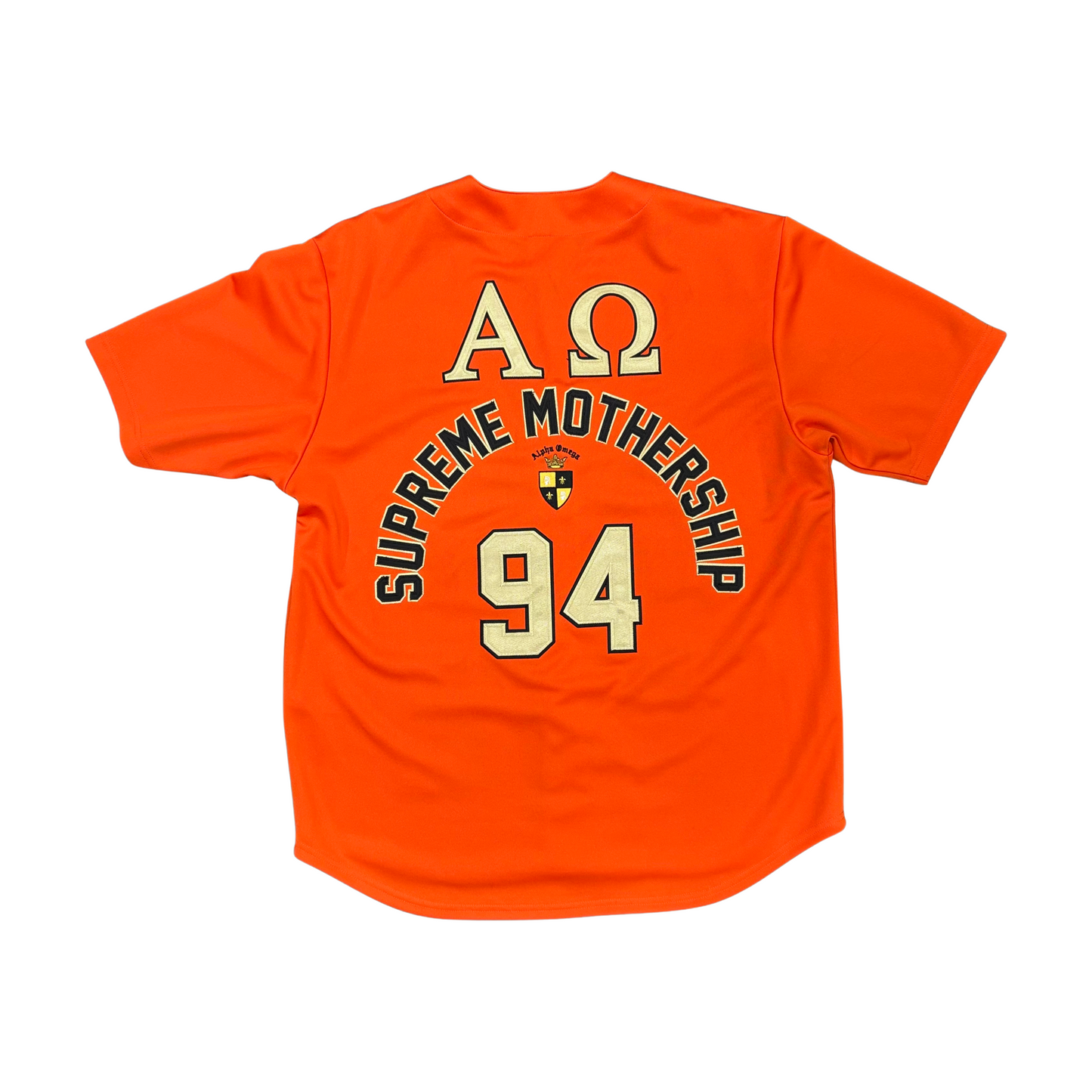 Used Supreme Alpha Omega Baseball Jersey - Sz M
