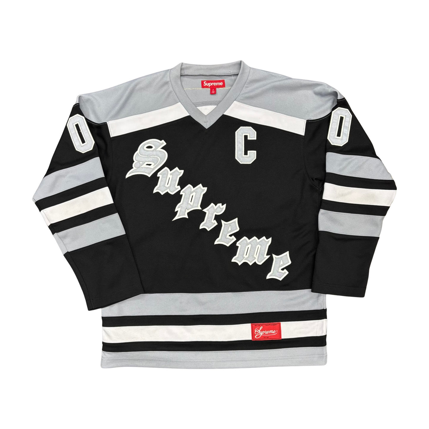 Used Supreme Fire & Ice Hockey Jersey Black - Sz S