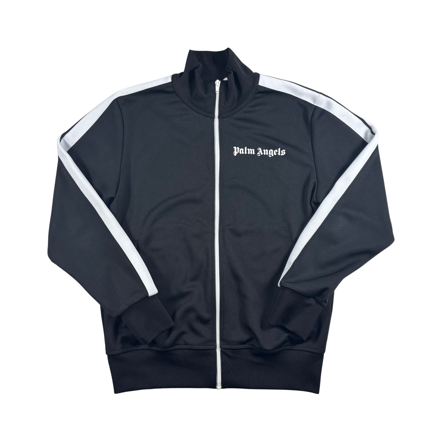 Used Palm Angels Black Track Zip Up - Sz M
