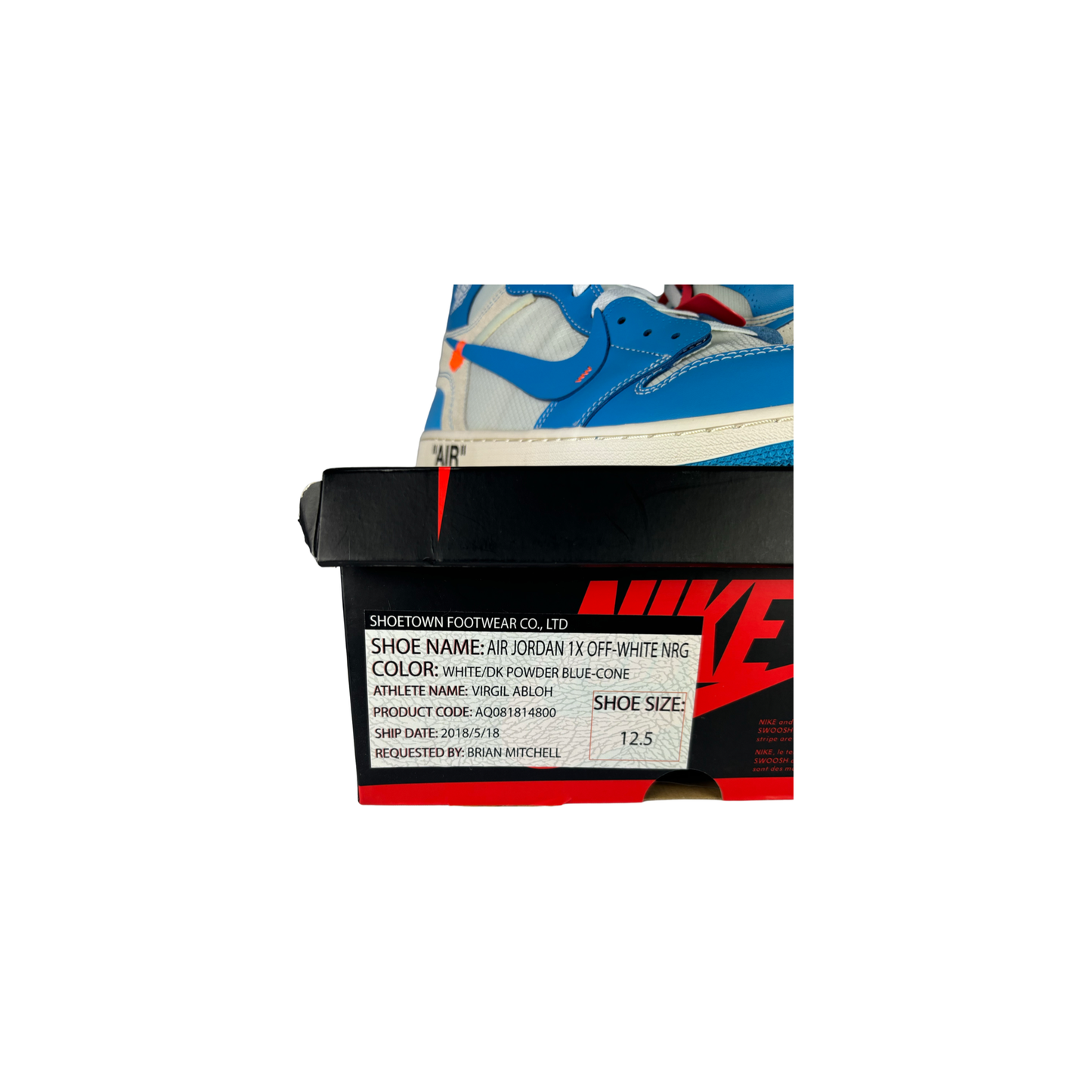 Air Jordan 1 x Off-White UNC - Sz 12.5