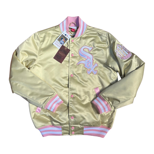 JFG White Sox Satin Jacket Cream