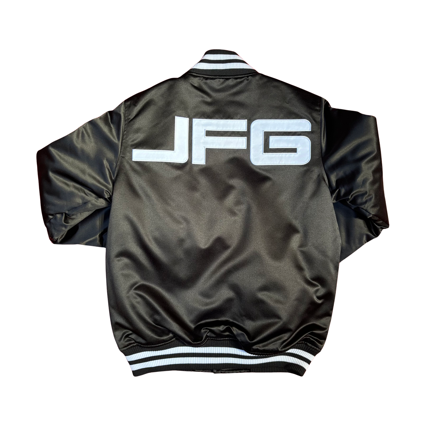 JFG White Sox Satin Jacket Black
