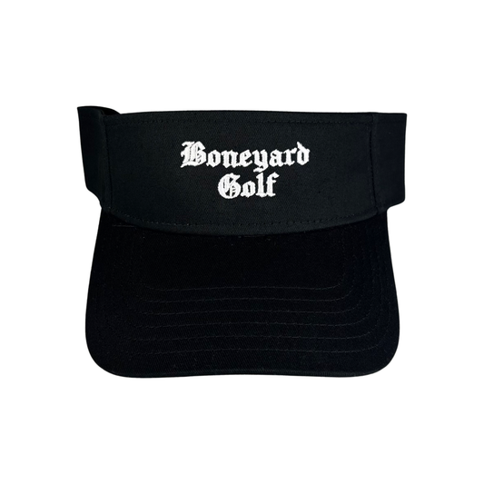 Boneyard Black Golf Visor