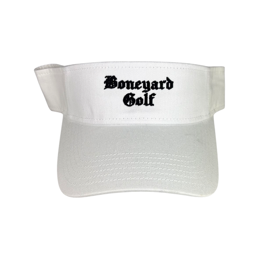 Boneyard White Golf Visor