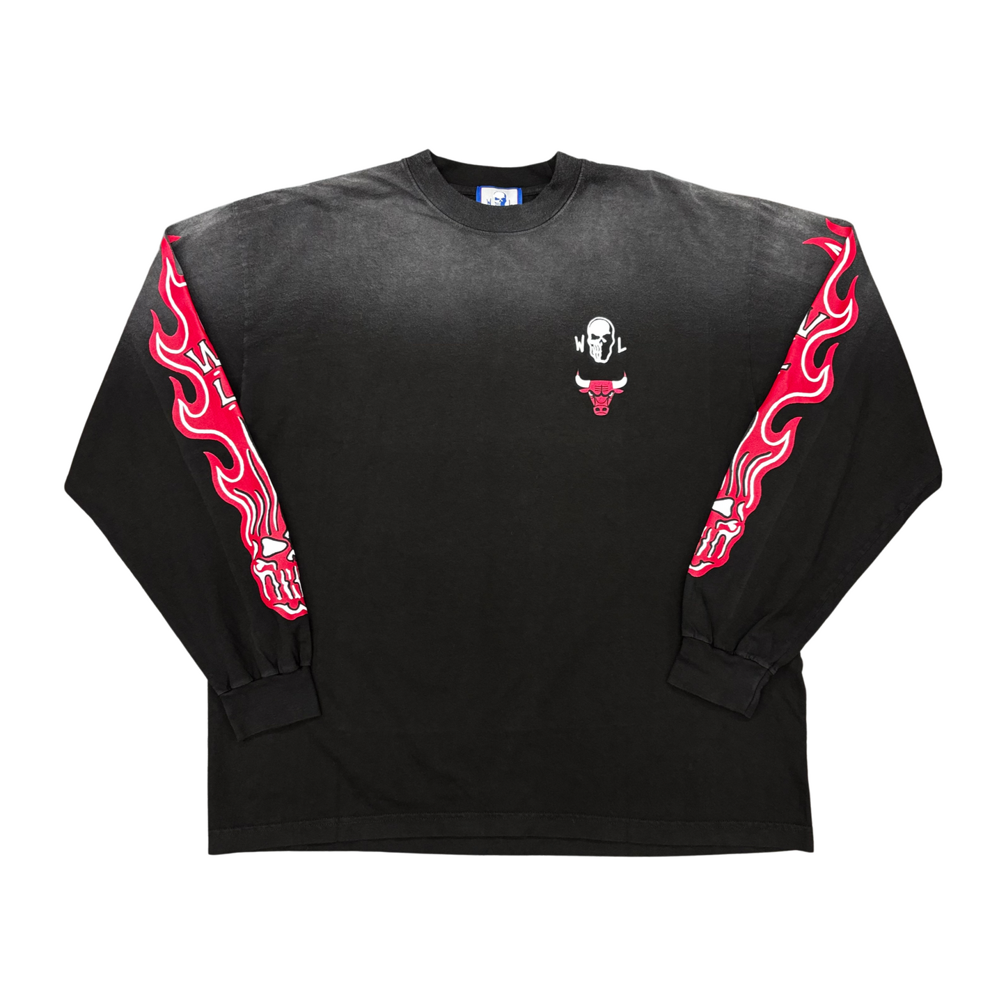Warren Lotas Chicago Bulls Flames Long Sleeve Tee - Sz XL