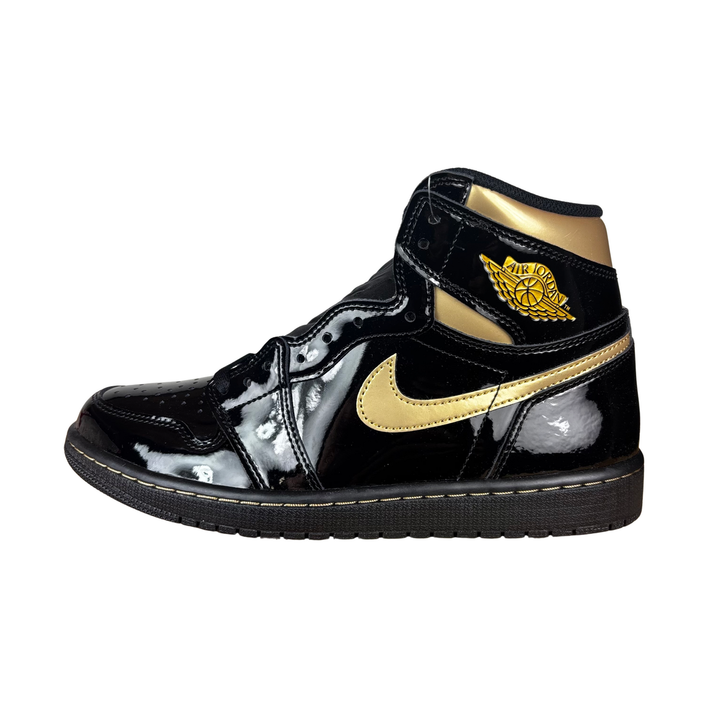 Jordan 1 Black Metallic Gold - Sz 8.5
