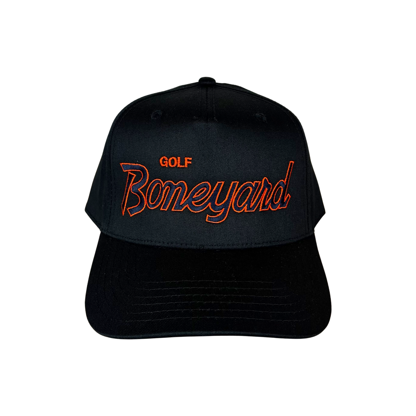 Boneyard Golf Script Hat - Black/Orange