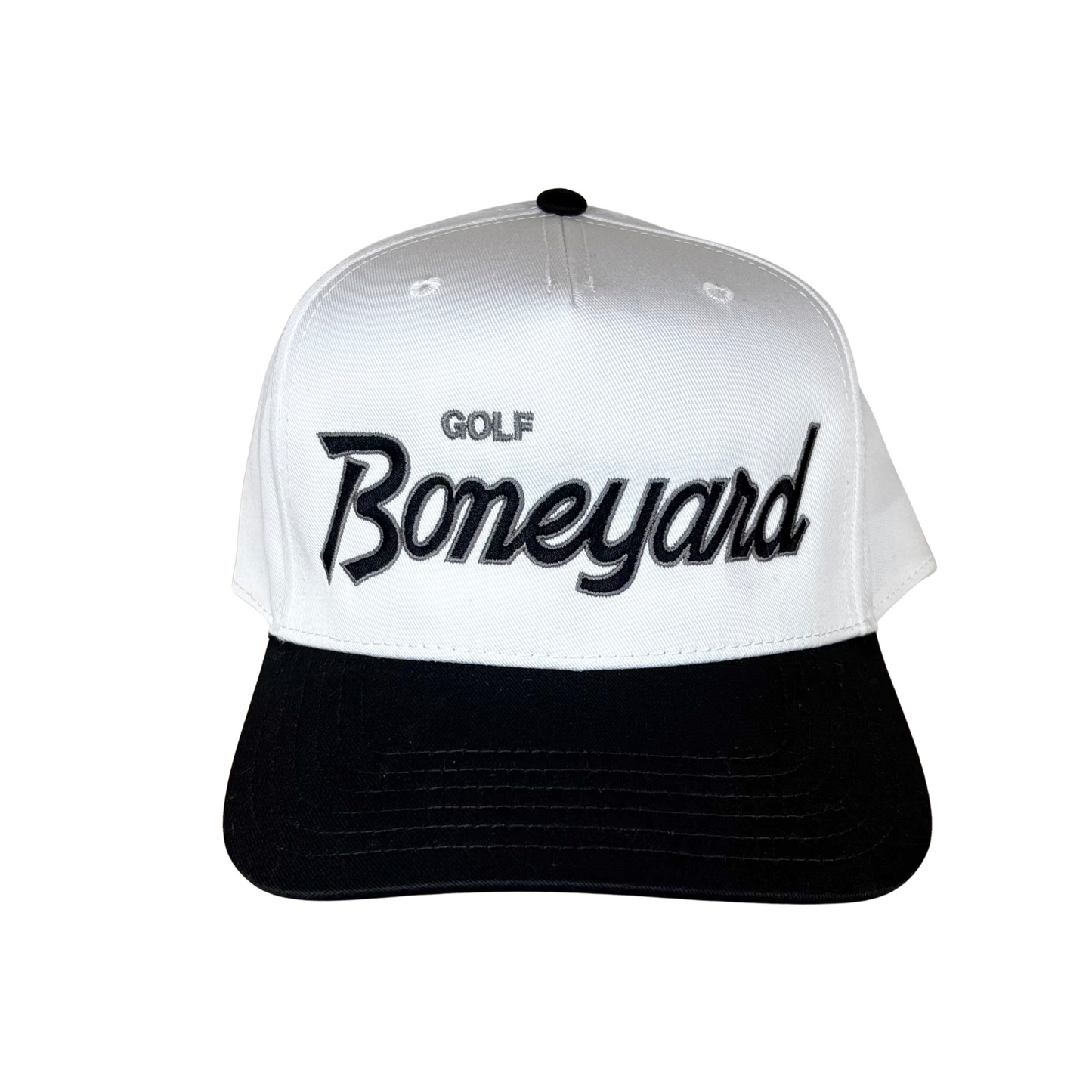 Boneyard Golf Script Hat - White/Black