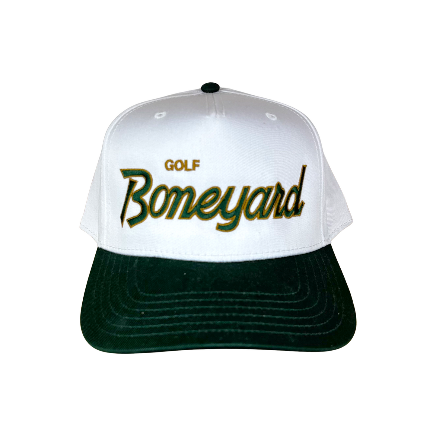 Boneyard Golf Script Hat - White/Green