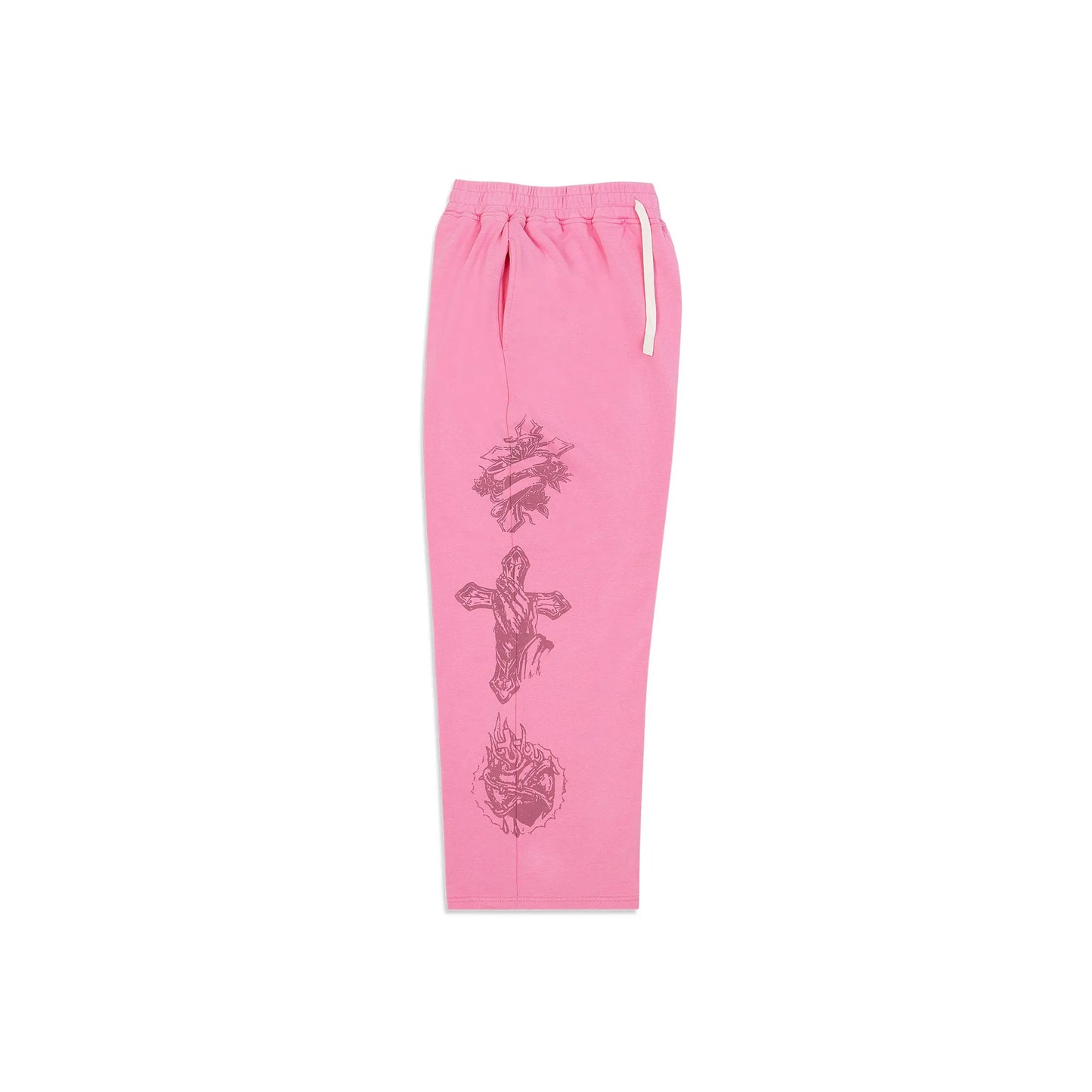 We Are Righteous "Tatted Believer" Sweatpants - Pink
