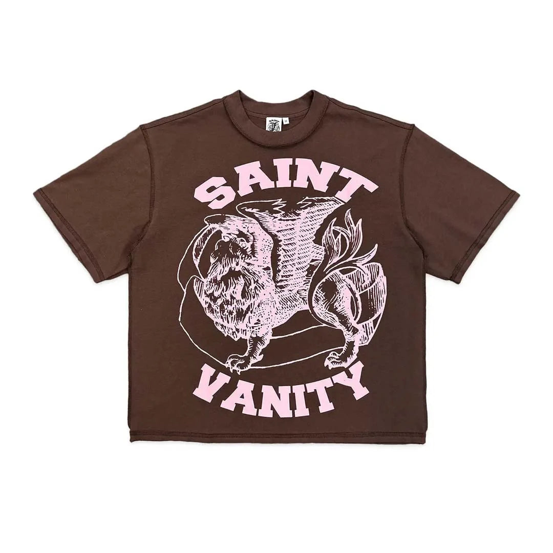 Saint Vanity Griffin Tee Brown/Pink