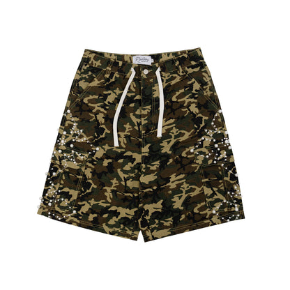 We Are Righteous Camo Pearl Cargo Shorts - Green