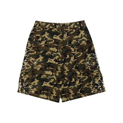 We Are Righteous Camo Pearl Cargo Shorts - Green