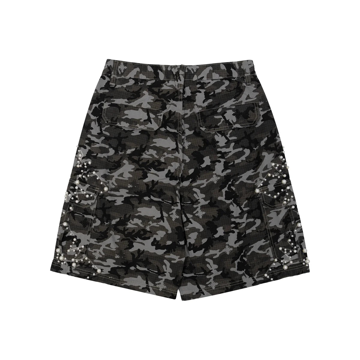 We Are Righteous Camo Pearl Cargo Shorts - Black