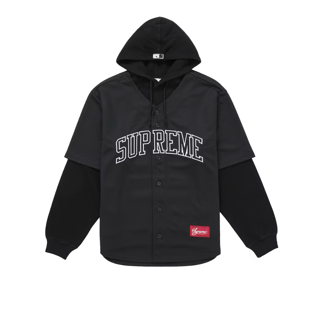 Supreme Chicago White Sox Hooded Baseball Jersey - Sz L