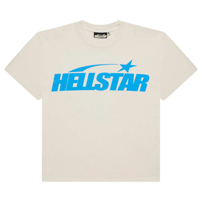 Hellstar T-shirt Classic logo White/blue