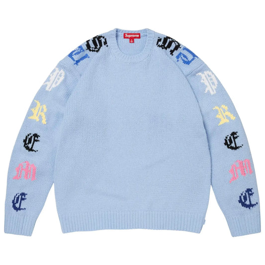 Supreme Old English Sweater (Blue) - Sz L