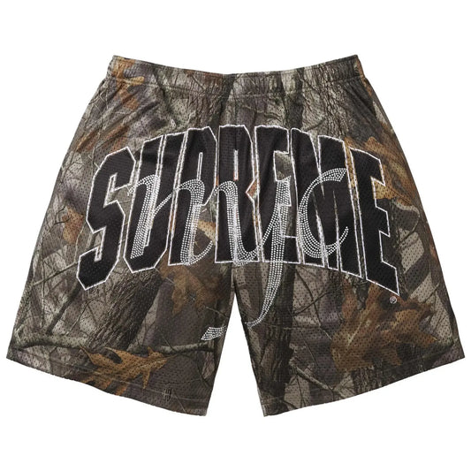 Supreme Rhinestone Mesh Shorts - Sz S