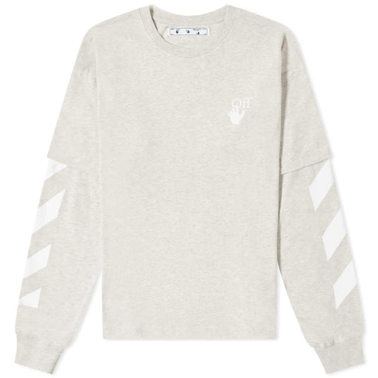 Off-White Diag Double Sleeve Gray