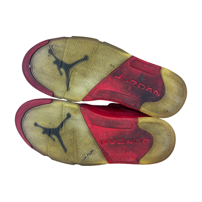 Used Jordan 5 Red Suede - Sz 9.5