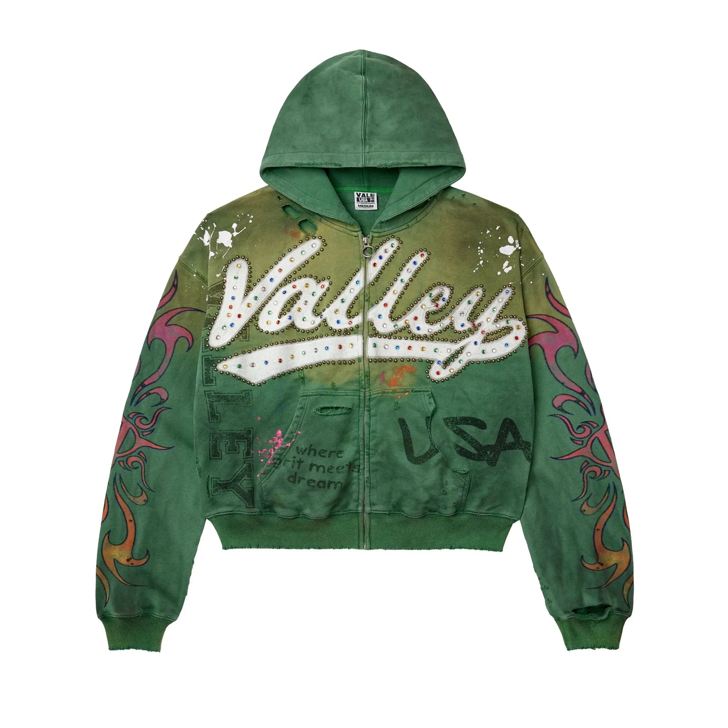 Vale Infero Zip Up - Green
