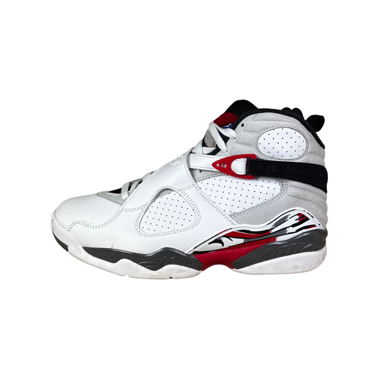 Used Jordan 8 Retro White True Red - Sz 9.5