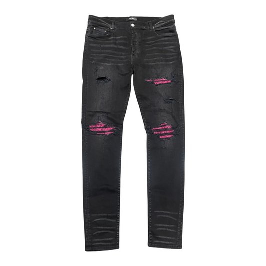 Used Amiri Mx1 Crushed Pink Jeans - Sz 38