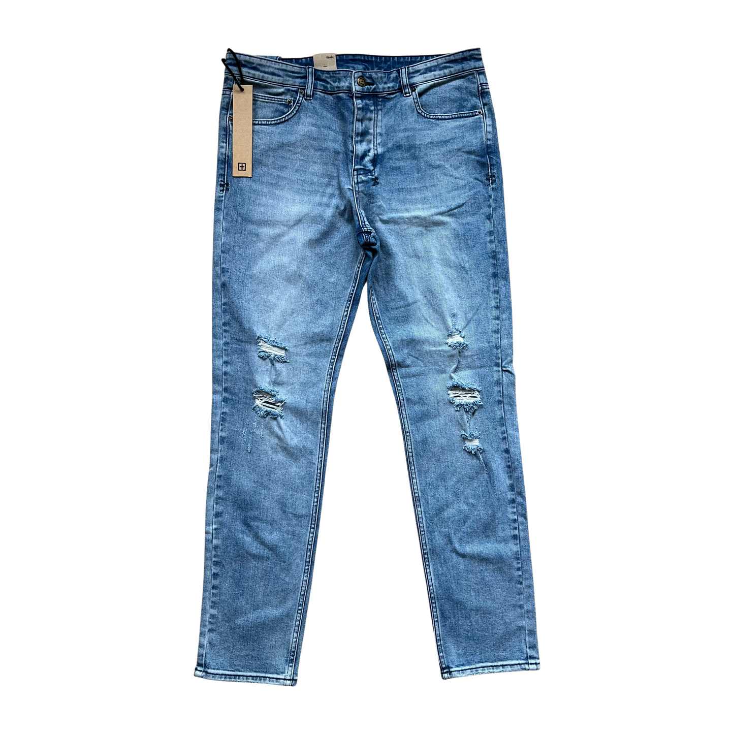 Ksubi Chitch Philly Blue Distressed Slim Jeans - Sz 36