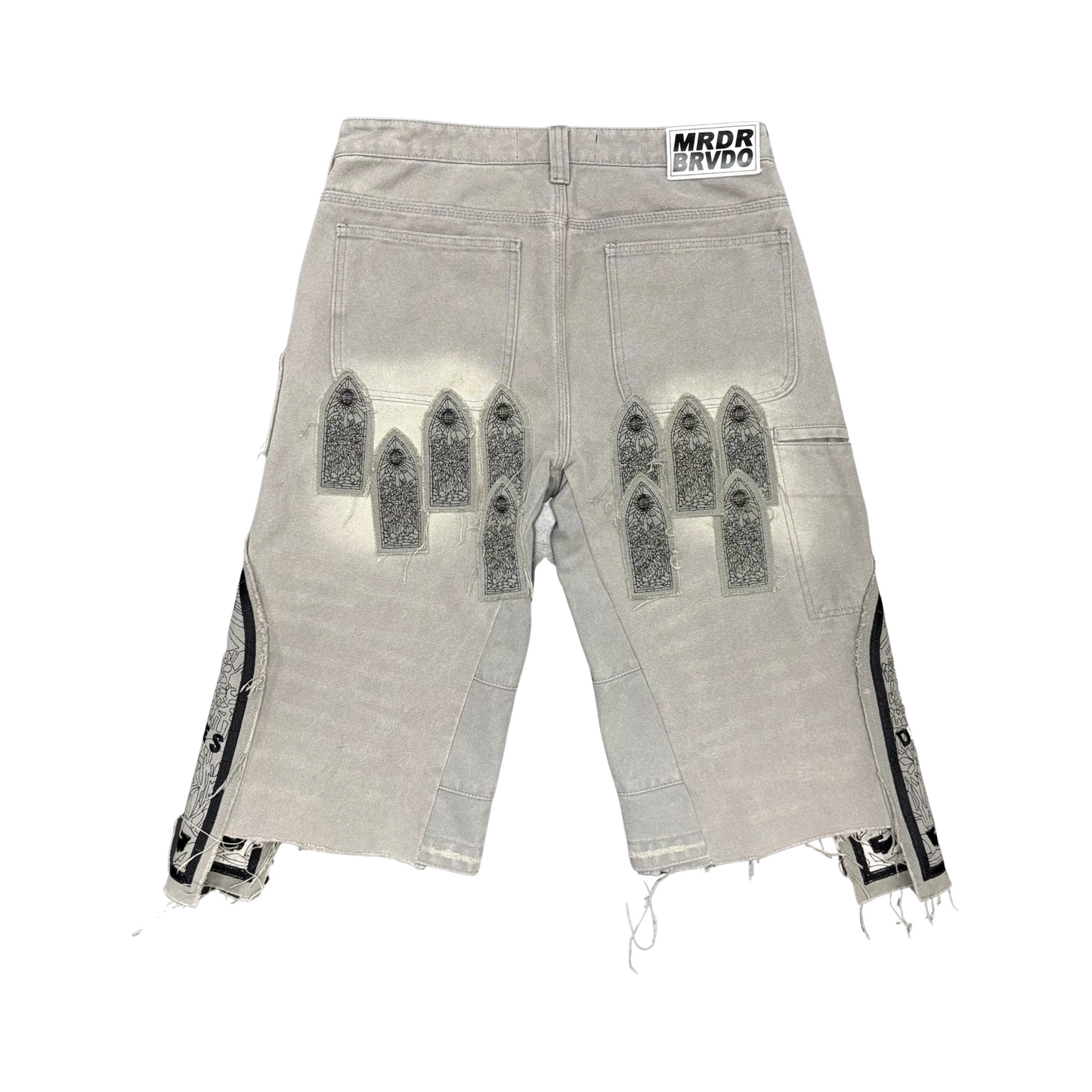 Used Who Decides War Arched Patch Carpenter Shorts - Sz 32