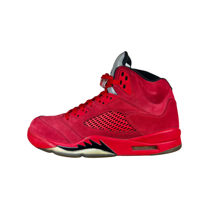 Used Jordan 5 Red Suede - Sz 9.5